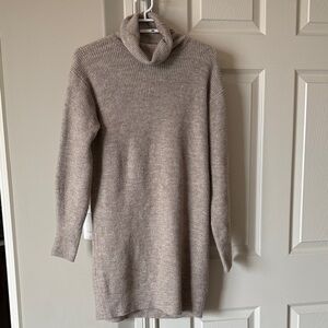 Black Tape Taupe Knit Sweater Dress